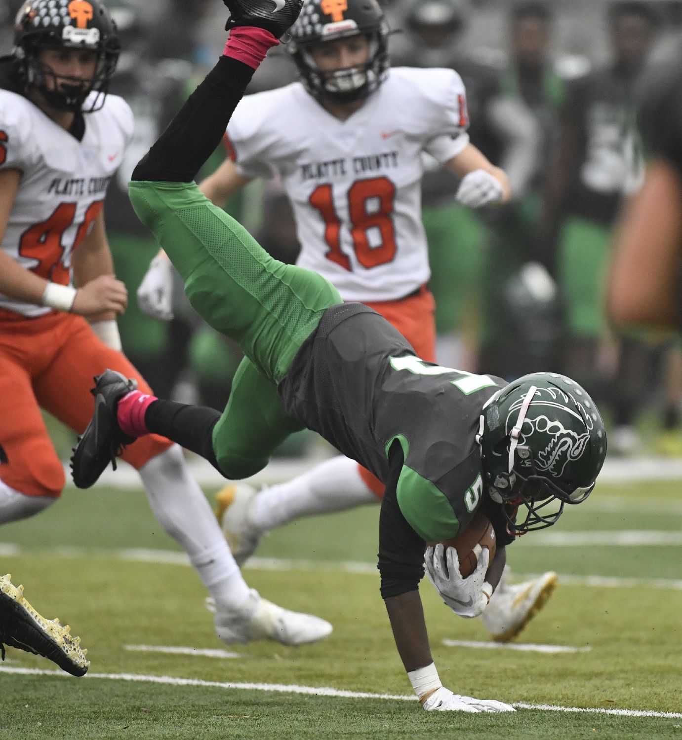 St. Mary’s vs Platte County in Class 4 Missouri state semifinal football game